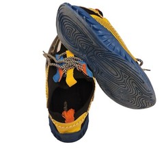 Colorful Kids Sneakers With Fun Patterns – NOVA Kids – Black Blue & Yellow