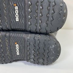 Bogs York Solid Insulated Rain Boots Black Pull On Waterproof Warm Kids Size 12