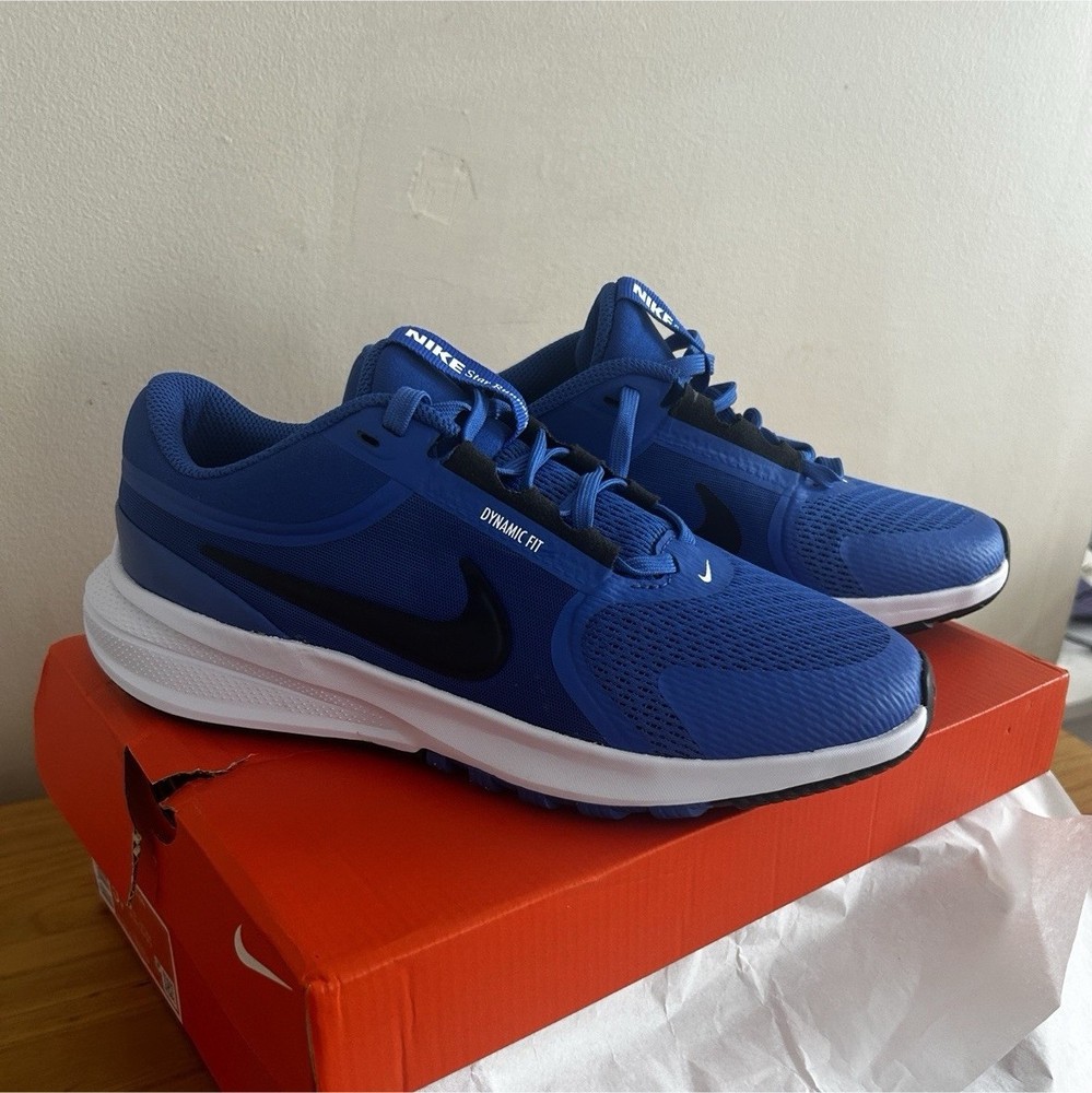 Nike Star Runner 5 (GS) Game Royal/Black/White Mesh Athletic Shoes 5Y Lace Up