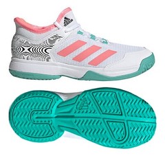 NEW Adidas Adizero Ubersonic 4 Youth/Kids Shoes, White/Red/Black, GY3222, Size