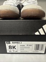 Adidas Samba J Kids Unisex Boys Girls Indoor Soccer Shoes White Black Size 8 K
