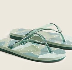 J.Crew Crewcuts Kids Printed Camo Splatter Flip Flops Size K4