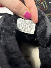 UGG Boots Youth Size 4Y Black Neumel Logo Embroidered Rainbow Stitch