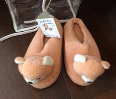 teddy bear bath slippers in original package old storestock