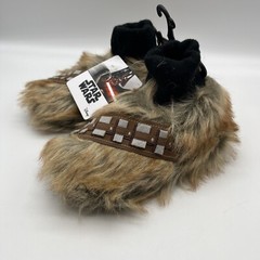 STAR WARS Chewbacca Chewie Wookie Fur Feet Slippers 🌺 Kid’s L 9-10 NEW w/TAGS