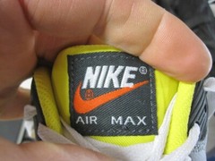 Nike Youth Air Max 90 LTR Wolf Gray Anthracite Yellow Kid’s 6.5Y – Display Model