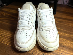 Nike™ AIR FORCE 1 Shoes ~ White/White ~ 314193-117 ~ YOUTH Sz 1Y