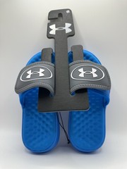 Under Armour Kids Size 13K IGNITE Pro 8 Slide Sandals Blue NEW