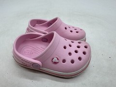 Crocs Crocband Clogs Kids Pink Rubber Slip-On Straps Lightweight Comfort – C6