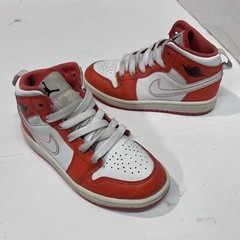 NIKE Air Jordan 1 Mid Shoes Kids 12C Electro Orange Sneakers Athletic DM4229-800