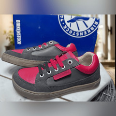 BIRKENSTOCK Kids Astee Leather Supportive ColorBlock Sneaker Shoes Regular Fit