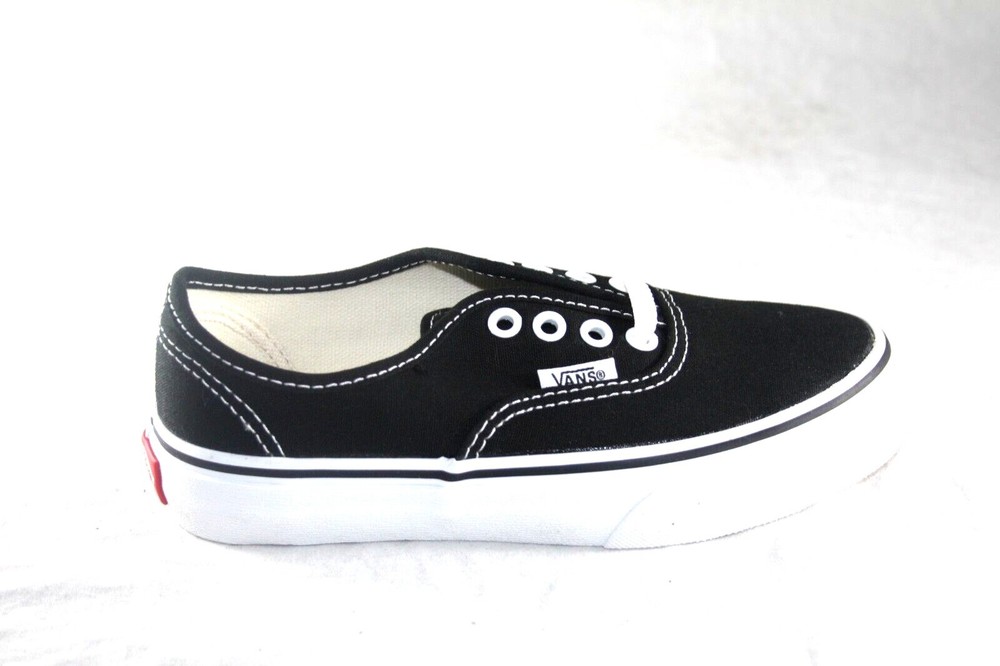 VANS CLASSIC AUTHENTIC CANVAS BLACK/WHITE CASUAL SHOE LITTLE KIDS SNEAKER