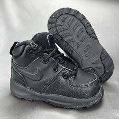 Nike Manoa Leather Toddler Boot Black Lace Up Ankle BQ5374-001 Size 6C Shoes