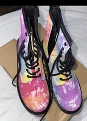 Dr. Martens 1460 Y Tie Dye Multicolor Bootie Kids US Lace Up