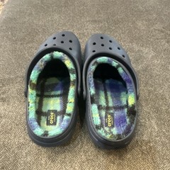 Crocs Classic Lined Clog Plaid Lined Slip-On Unisex Kids US Size 6