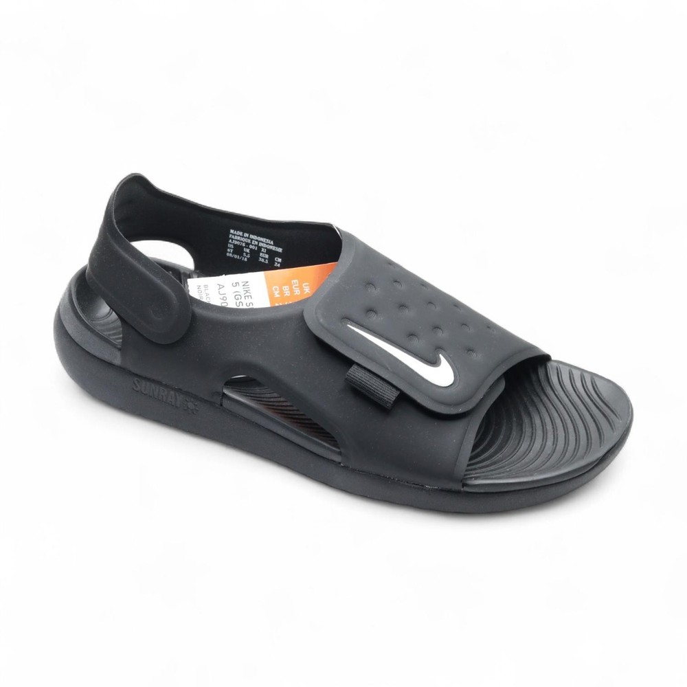 Sz 6 Big Kid Nike Kid’s Sunray Adjust 5 GS PS, Black/White, Size 6 Big Kid