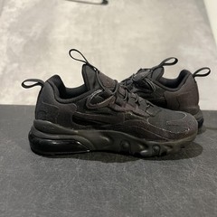 Nike Air Max 270 React Shoes Kids Size 12C Triple Black Sneakers BQ0102-004