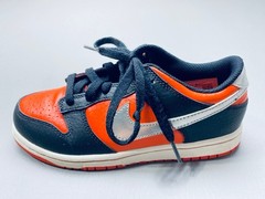 Nike Dunk Low PS Black Red Metallic Silver DV1988-001 Martian Size 2 Youth 1411