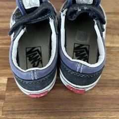 Vans Old Skool Sneakers V Double Strap Black Blue Toddler Baby Size 5. FAIR READ