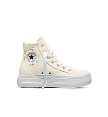 Converse Kids‘ Platform White High Top Sneakers Size 6