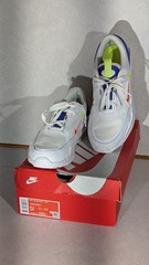 Nike Air Max Bolt GS White Blue Red Yellow Mesh Sneakers 5.5Y Unisex Kids