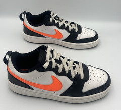 Nike Court Borough Low 2 GS UniSex Sz 6Y Trainers White Black Orange BQ5448-115