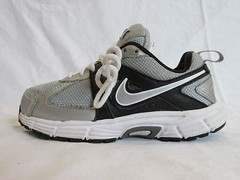 Nike Kids Dart 9 Lace Shoes Gray Silver Metallic US 10.5CW EU 27.5