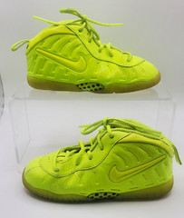 NIKE Little Posite Pro Foamposite TD “ Volt “ Neon Yellow 843769-702 Size 10C