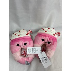 Squishmallows Peppermint Pink Milkshake Plush Slippers Kids Size 13/1 Jazwares