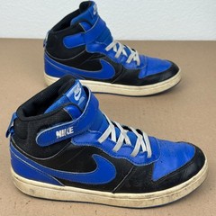 Nike Court Borough Mid 2 GS Black Hyper Royal Blue 3Y DAMAGED REPAIR