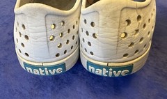 Native Jefferson White Water Friendly Slip On Sneaker J4 Big Kid Size 4