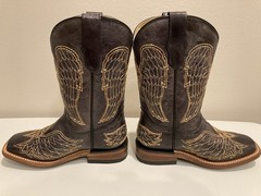CORRAL Leather Square Toe Winged Cross Boots Cowboy/Cowgirl Size 11 1/2 NWOB