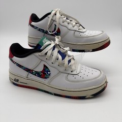 Nike Air Force 1 sz 6.5Y Low White Hyper Crayon blue black red