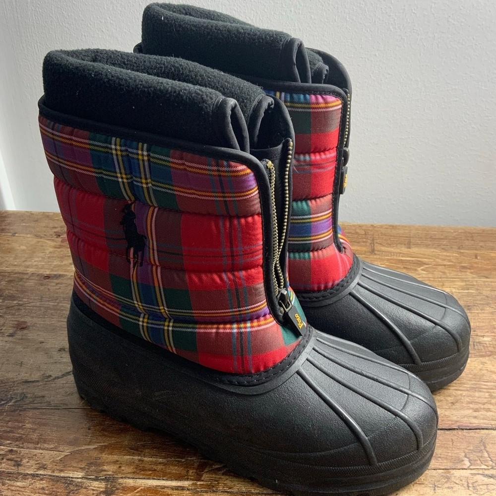 Polo Ralph Lauren Red Multiplaid Vancover NIB size Youth 4