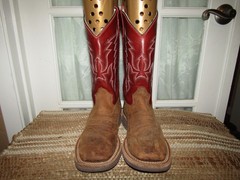 Cody James BSC1889 Burgundy Leather Pull On Square Toe Western Boots Youth 5 D