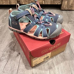 Keen Youth Seacamp 2 CNX Water Sandals Flintstone/Ocean Wave NIB