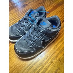 Nike Dunk Low Toddler Shoes Black Blue Croc FV7478-001 Size 7C Kids Sneakers