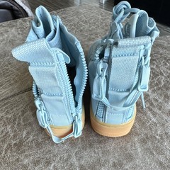 Nike Air Force 1 High Top GS Sneakers Light Blue/Gum Leather Lace-Up US 5