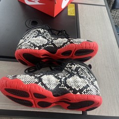 Size 5.5 (GS) – Nike Air Foamposite One High Albino Snakeskin