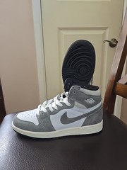 Jordan 1 High Retro OG Size 7Y Washed Black White Black Grey (FD1437-051) New