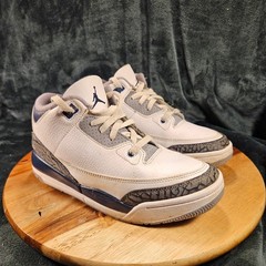 Nike Jordan 3 Retro Midnight Navy Sneakers Kids 3Y White Elephant Print