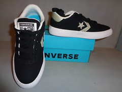Converse Unisex Point Star Ox Canvas Lace-Up Shoes Black Sizes NIB New Gold star
