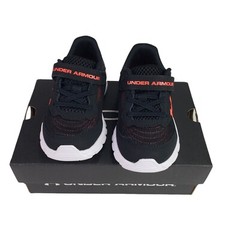 Under Armour Assert 9 Alternate Closure Running Shoe, Black/Red Size 8 /Cm 15