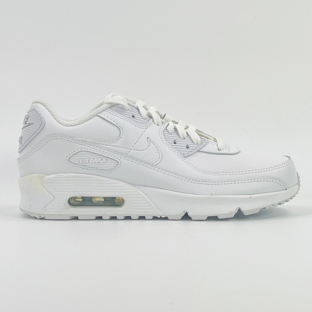 Nike Kid’s Air Max 90 LTR ‚White‘ CD6864-100 size 7 Youth / 8.5 Women READ