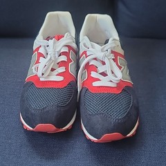 New Balance 574 Unisex Kids Lace-Up Low Top Sneakers Navy/Red/Gray/White 4.5
