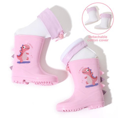Customizable Children’S Rain Boots with Removable Fleece Inserts for Warmth Are