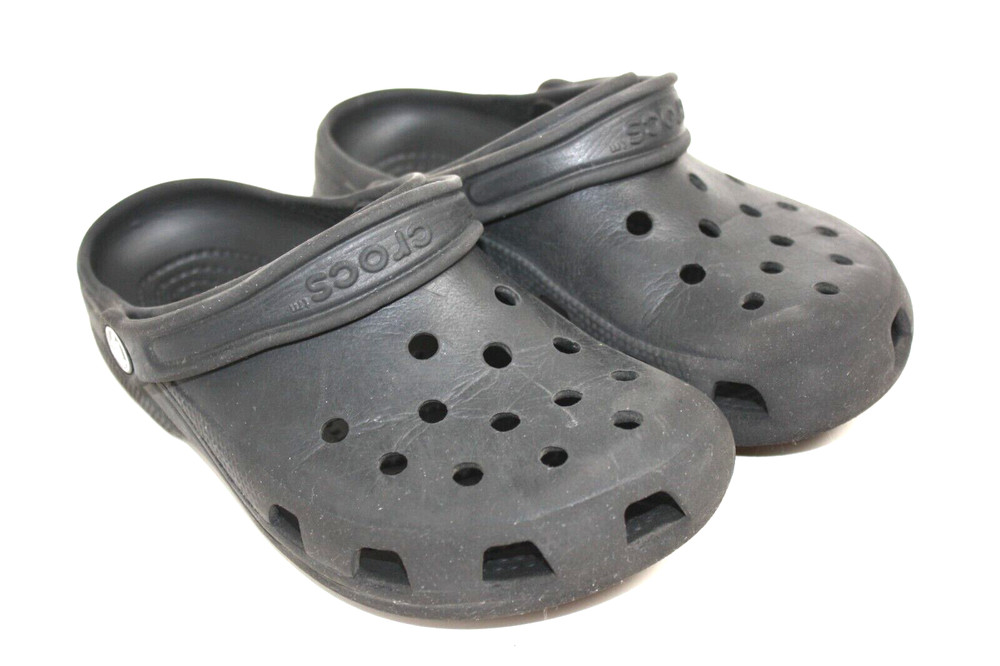 CROCS Classic Clogs Mules Waterproof Shoes Black Kid’s US Sz 3 / 5