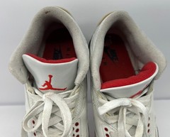 Jordan Air 3 Retro GS Summit White Red Black Leather Unisex Kids 5.5Y