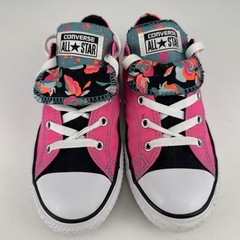 Converse Chuck Taylor All Star Double Tongue OX Hot Pink Shoes 654226F Sz 3 Y