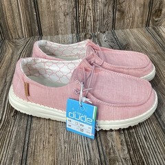 NWT Hey Dude Youth US 3 Wendy Canvas Linen Cotton Candy Casual Slip On Sneakers